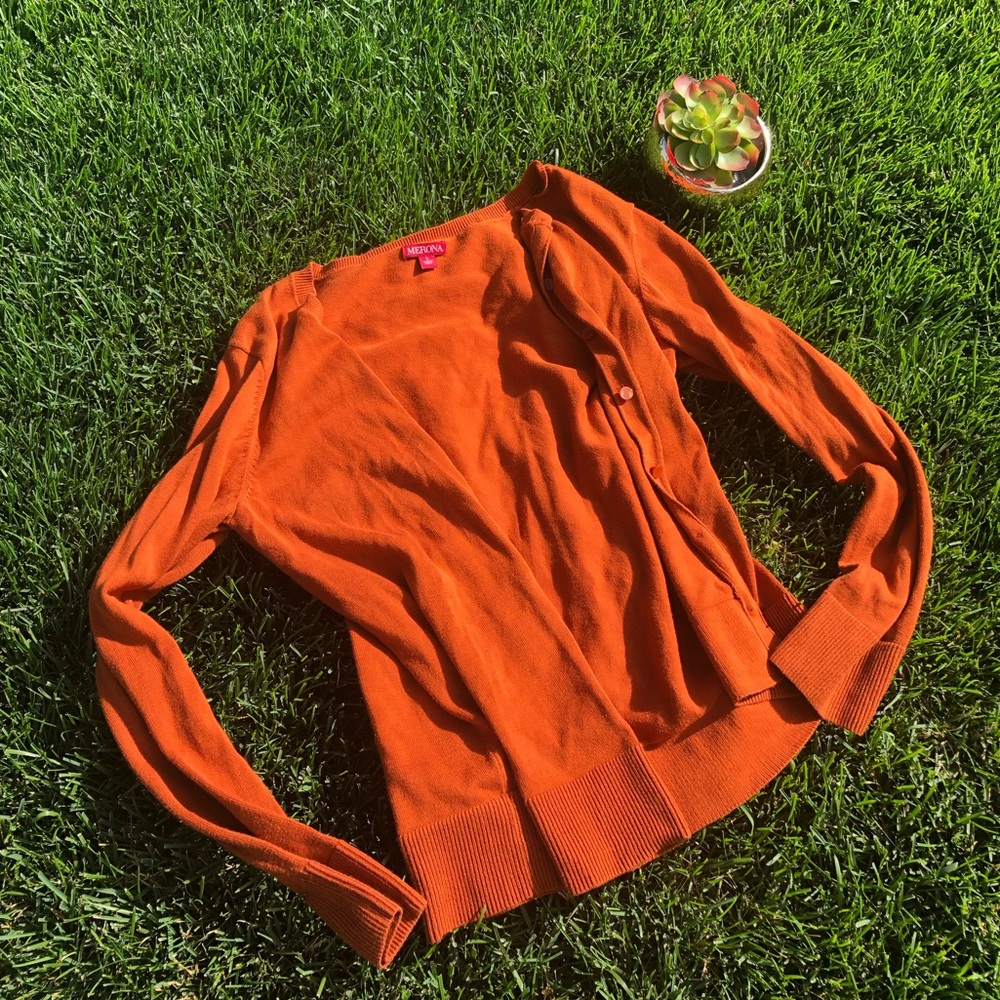 Orange cardigan